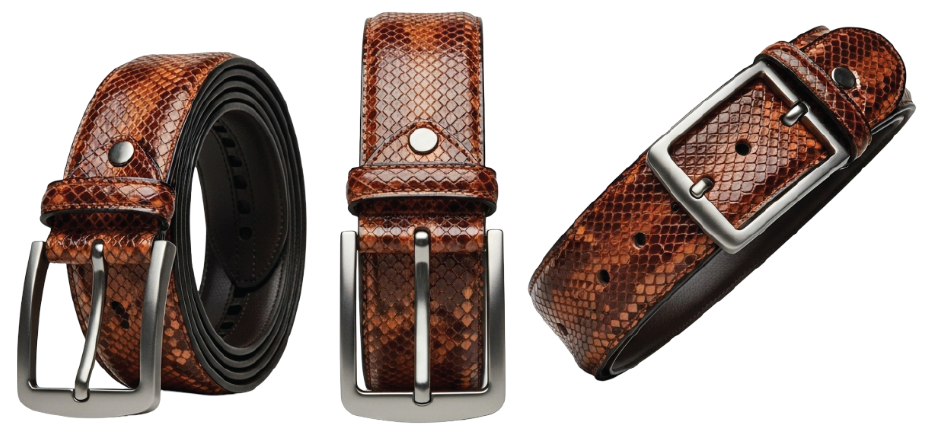 PREMIUM LEATHER BELTH SNAKESKIN DESIGN